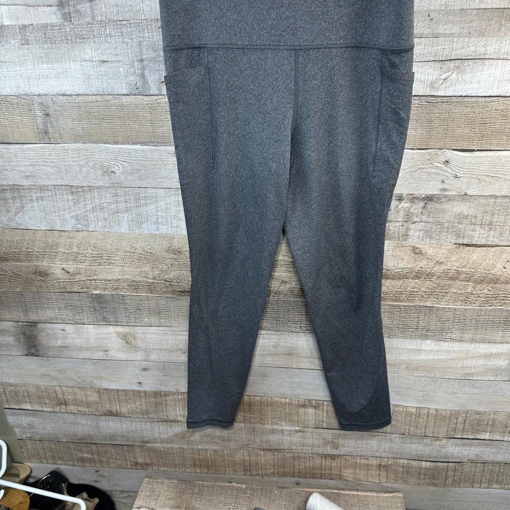 Athleta Salutation Stash Pocket II 7/8 Tight Grey Heather Leggings LT Large Tall